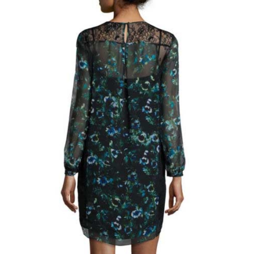 Haute Hippie Tangled Up Silk Lace Sheer Dress Sz S - Picture 2 of 7